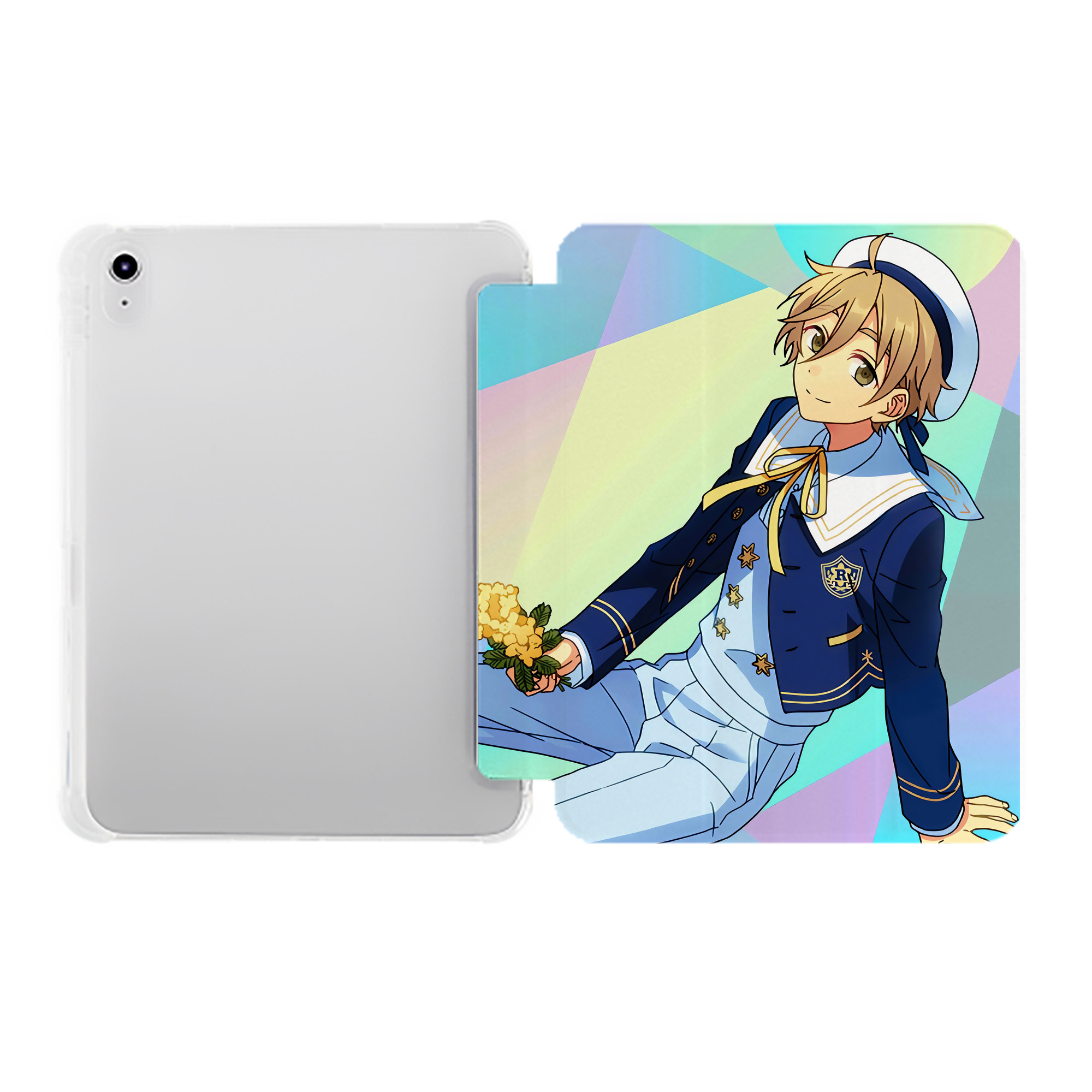 （画像用） あんさんぶるスターズ! Ensemble Stars IPad ケース ペン収納付き 三つ折りスタンド PUレザー×シリコン 対応機種9.5/10.5/10.9インチ